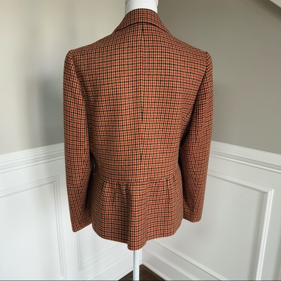 Talbots Houndstooth Women's Blazer With Peplum Detail in the back Size 8 - Picture 4 of 8